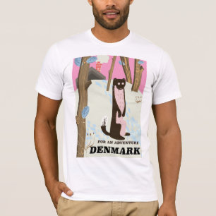 T-shirts cartaz de viagem paisagem desenho animado vintage