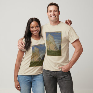 T-shirts Cartaz de Viagem Vintage Zion Park Veja a América