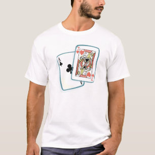 T-shirts Cartões Ace e Jack Poker