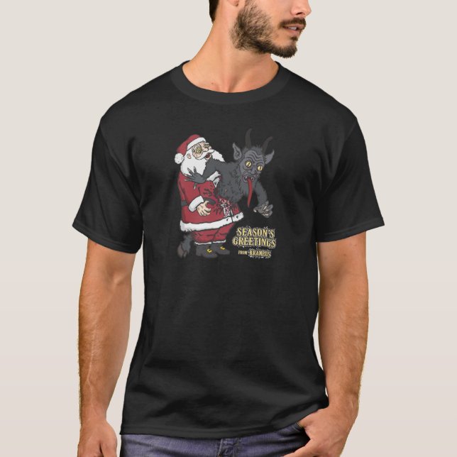 T-shirts Cartões de natal de Krampus (e de papai noel) (Frente)