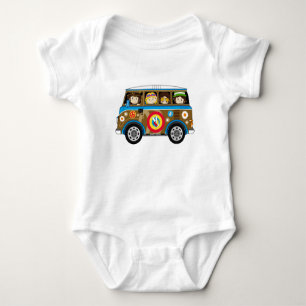 T-shirts Cartoon 60 Peace Hippie Van