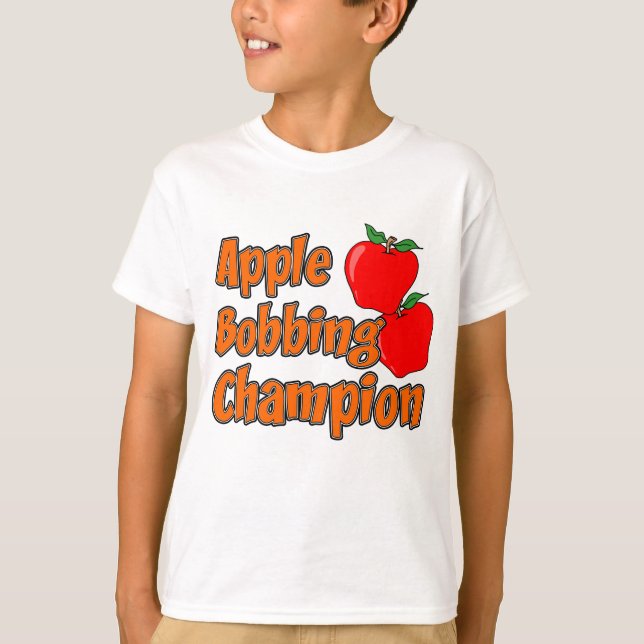 T-shirts Cartoon Apple Bobbing Champion Autumn Apple (Frente)