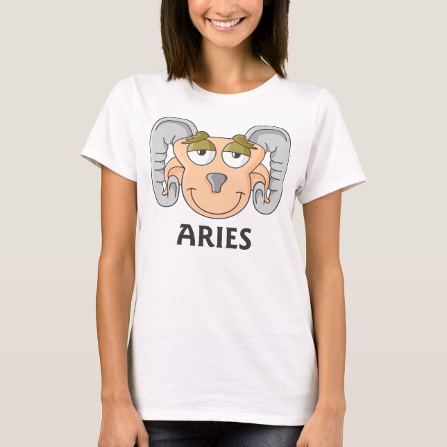 T-shirts Cartoon Bonito Aries Ram (Frente)