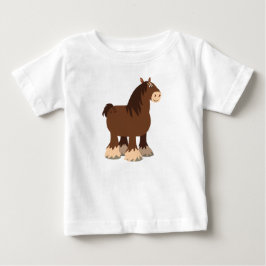 T-shirts Cartoon Bonito Shire Horse Baby T Shirt
