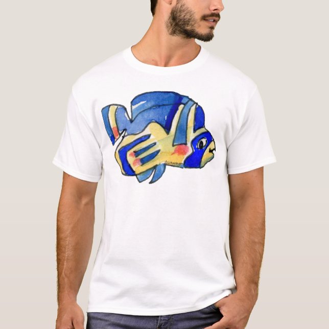 T-shirts Cartoon Borboleta Azul (Frente)