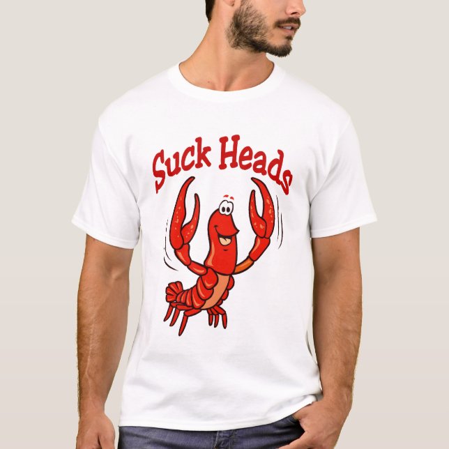 T-shirts Cartoon Crayfish (Crawfish Cajun) (Frente)