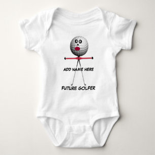 T-shirts Cartoon de Bebê de Golfe Personalizado