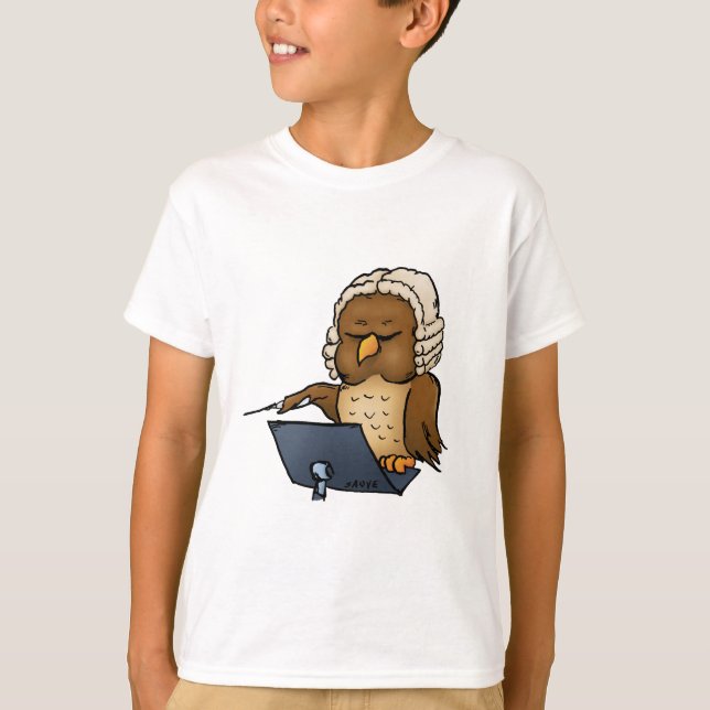 T-shirts Cartoon de Condutor da Coruja Funny (Frente)