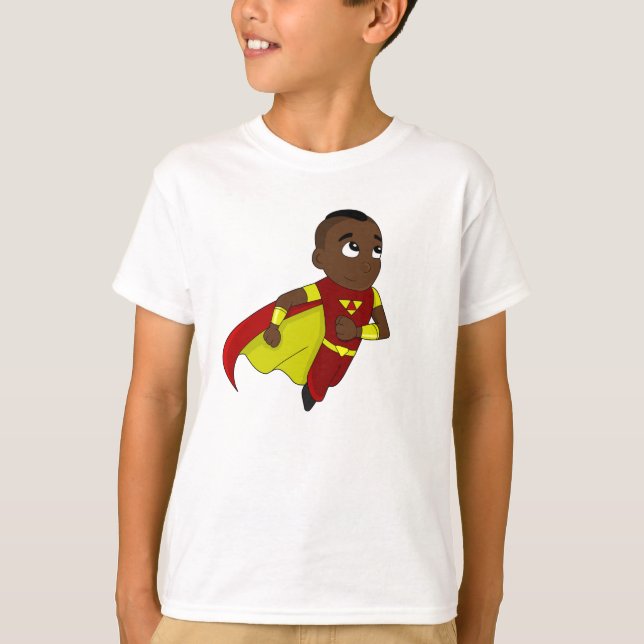 T-shirts Cartoon de super-herói (Frente)