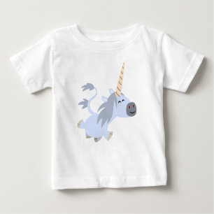 T-shirts Cartoon de Trote Bonito Unicorn Baby T Shirt