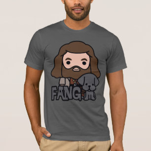 T-shirts Cartoon Hagrid e Fang Character Art