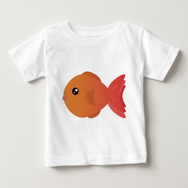T-shirts Cartoon Laranja Goldfish (Frente)