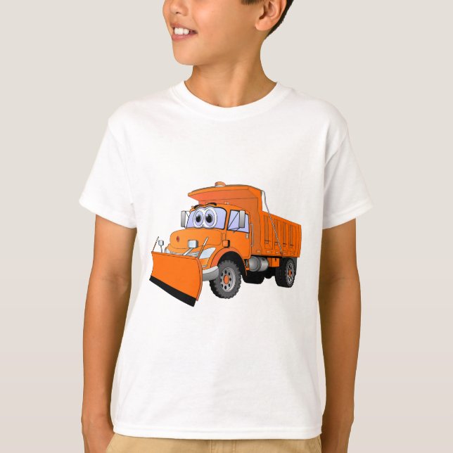 T-shirts Cartoon Laranja Snow Plow (Frente)