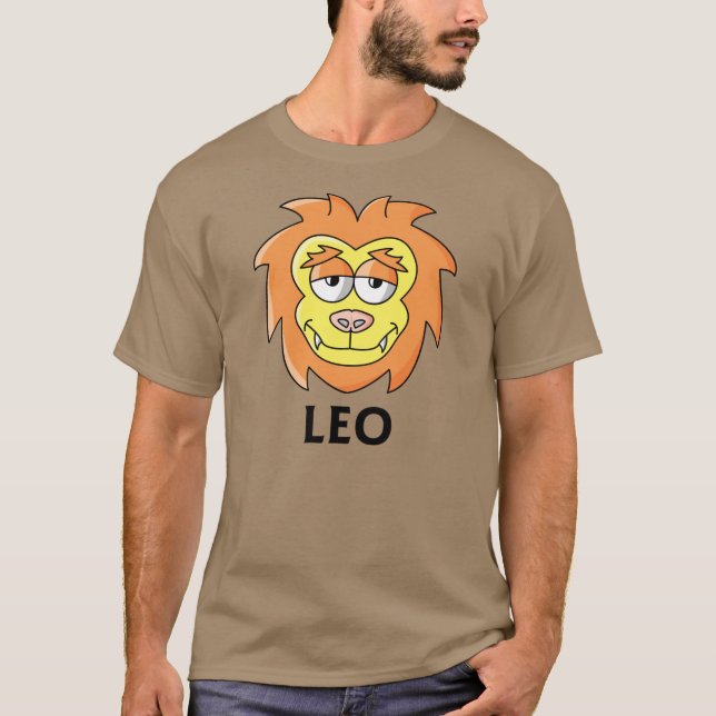 T-shirts Cartoon Leo Lion (Frente)