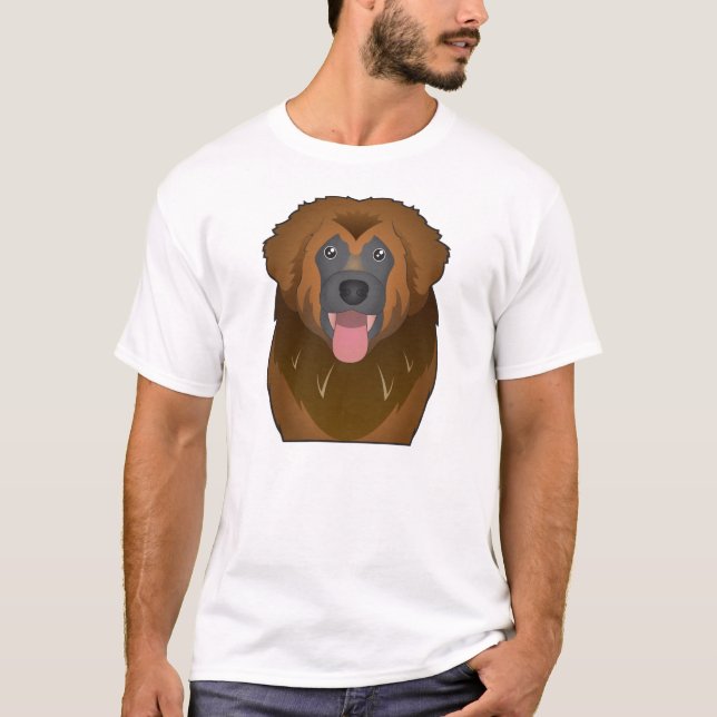 T-shirts Cartoon Leonberger (Frente)