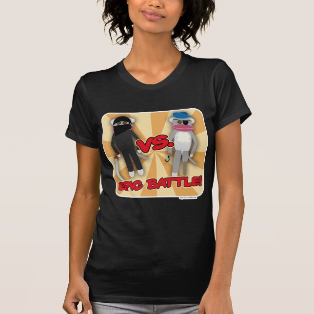 T-shirts Cartoon Pirates Vs. Macacos Ninja (Frente)