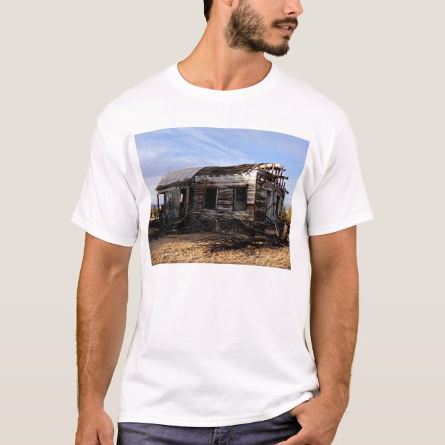 T-shirts Casa Abandonada Em Kelso, Califórnia (Frente)
