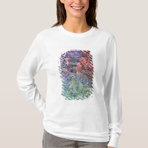 T-shirts Casa de Claude Monet em Giverny sob os rosas