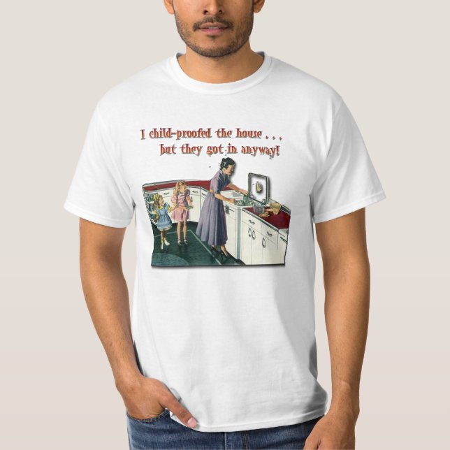 T-shirts Casa sem perigo para as crianças (Frente)