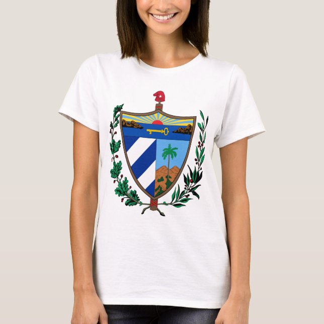 T-shirts casaco de armas cuba (Frente)