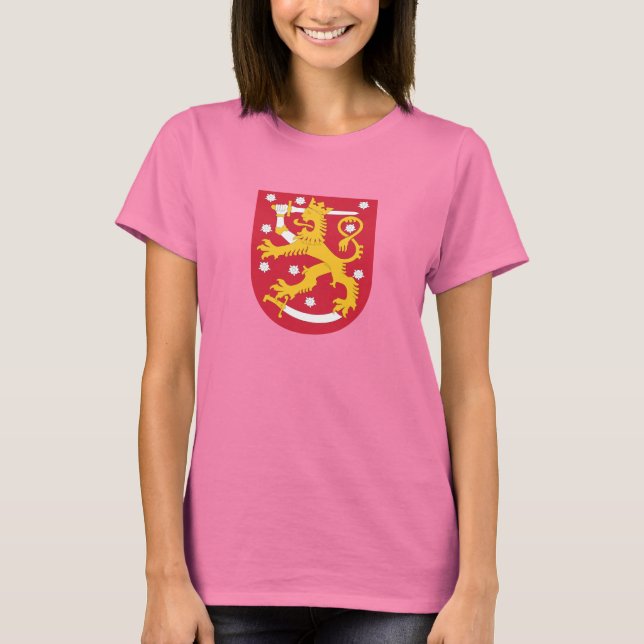 T-shirts Casaco de armas da Finlândia (Frente)