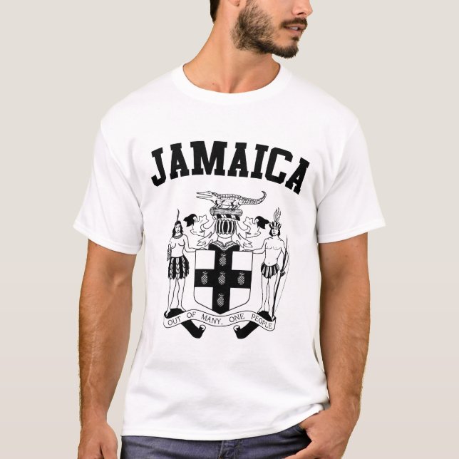 T-shirts Casaco de armas da Jamaica (Frente)