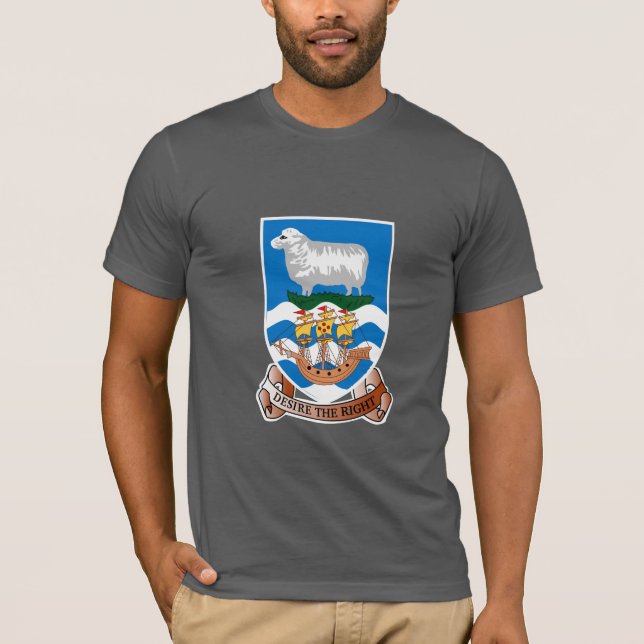 T-shirts Casaco de armas das ilhas Falkland (Frente)