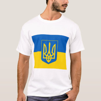 T-shirts Casaco de armas e bandeira da UCRÂNIA