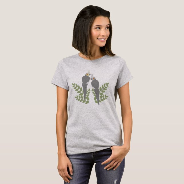 T-shirts Casais de cacatuas (Frente Completa)