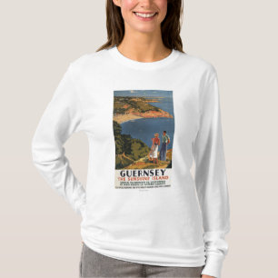 T-shirts Casal do sul/de Great Western trilho no penhasco