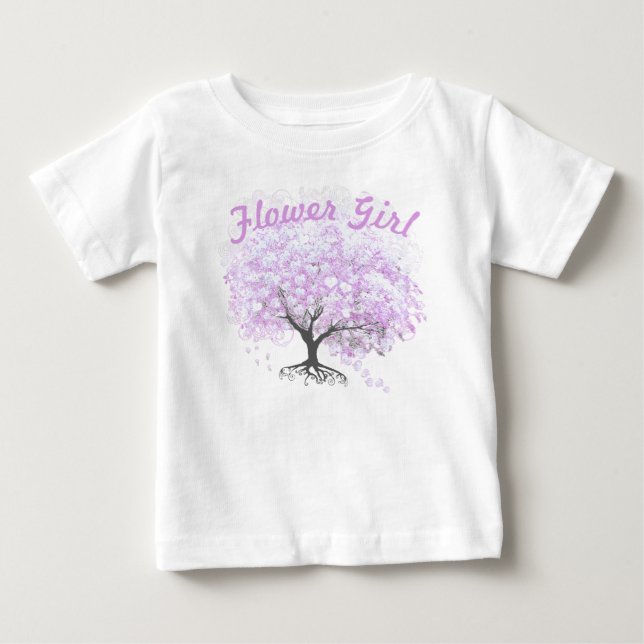 T-shirts Casamento com aves da Lavanda de folha de coração (Frente)