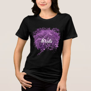 T-shirts Casamento da árvore da folha de Purple Heart da