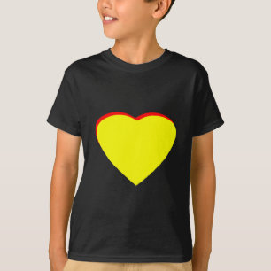 T-shirts Casamento Vermelho Amarelo do Coração Convite ao M