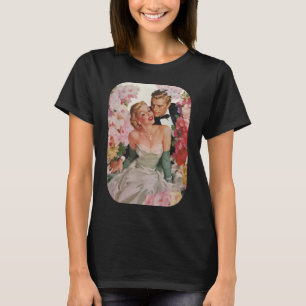 T-shirts Casamento vintage, Noiva retrô e Newlyweds Groom