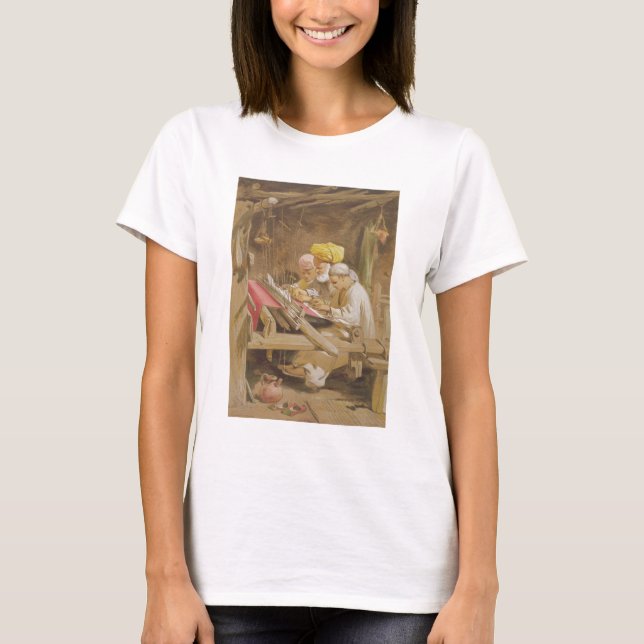 T-shirts Cashmere Shawls: Tecendo, 1863 (cromolito) (Frente)