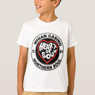 T-shirts Casino do norte de Wigan da alma