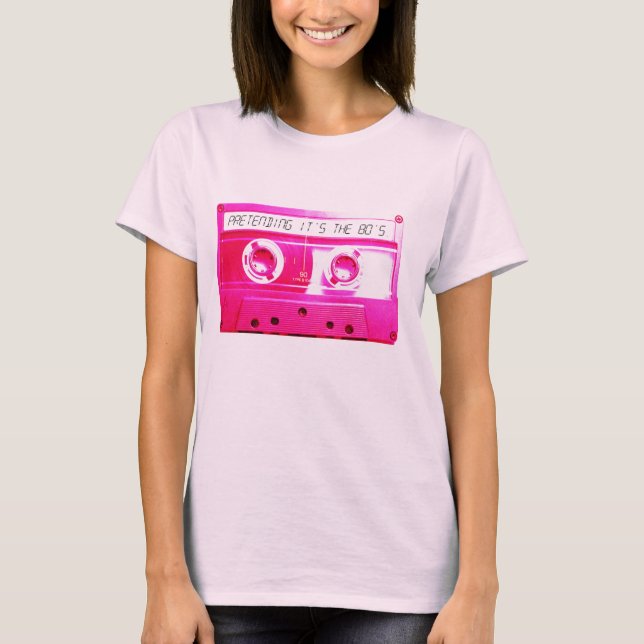 T-shirts Cassete Rosa. (Frente)