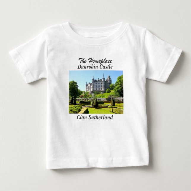 T-shirts Castelo Dunrobin - Clan Sutherland (Frente)