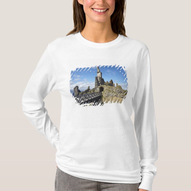 T-shirts Castelo Sinclair Girnigoe, Wick, Caithness, (Frente)