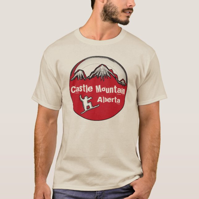 T-shirts Castle Mountain Alberta Canada cara conselho tee (Frente)