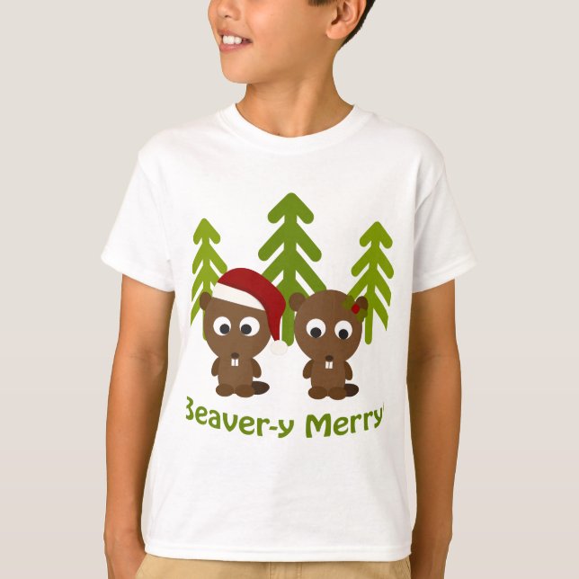 T-shirts Castor Alegre! Castores de Natal (Frente)