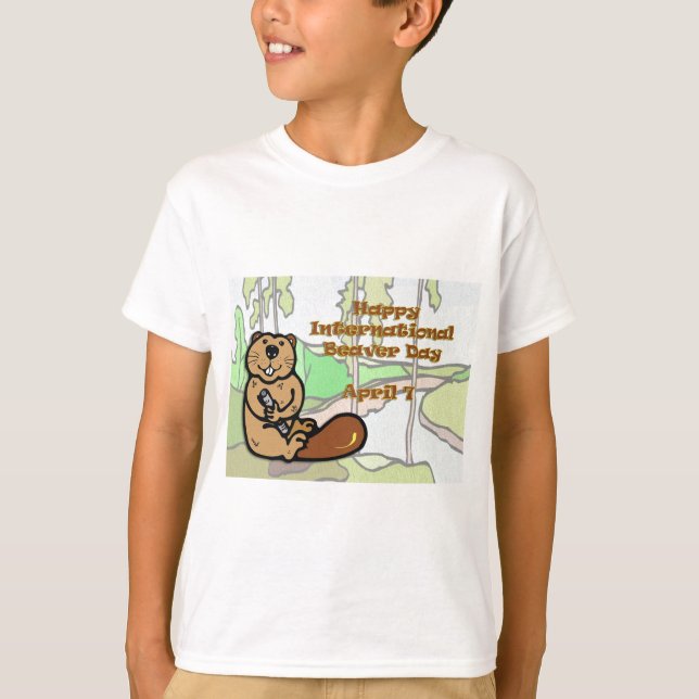T-shirts Castor dia o 7 de abril internacional (Frente)