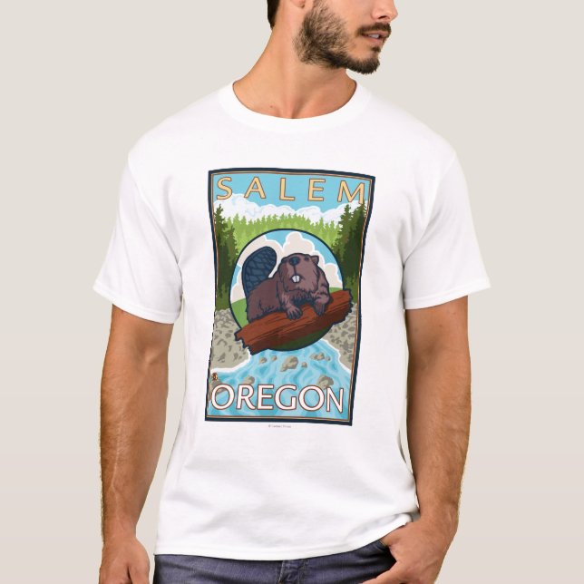 T-shirts Castor & rio - Salem, Oregon (Frente)
