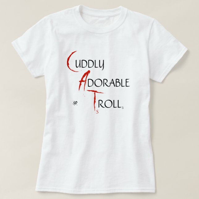 T-shirts CAT: Troll Adoráveis ao Fofinho (Frente do Design)