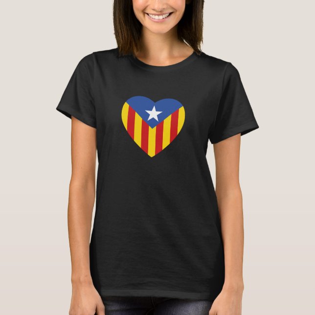 T-shirts Catalan Flag Heart (Frente)
