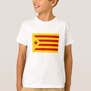 T-shirts Catalunha Red Starred Flag