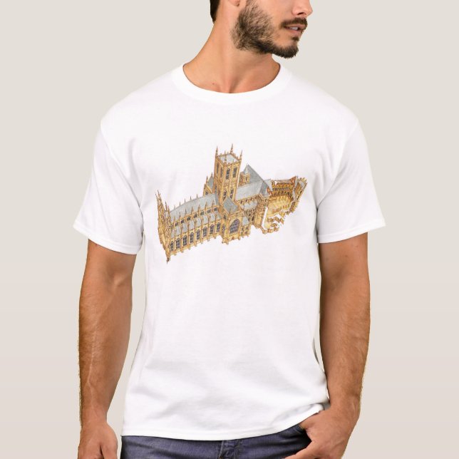 T-shirts Catedral de Canterbury. Grâ Bretanha (Frente)