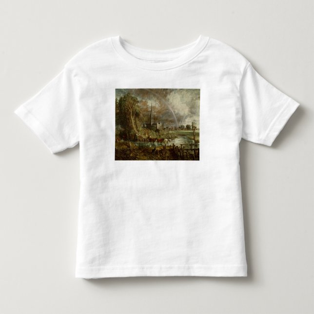 T-shirts Catedral de John Constable | Salisbúria do (Frente)