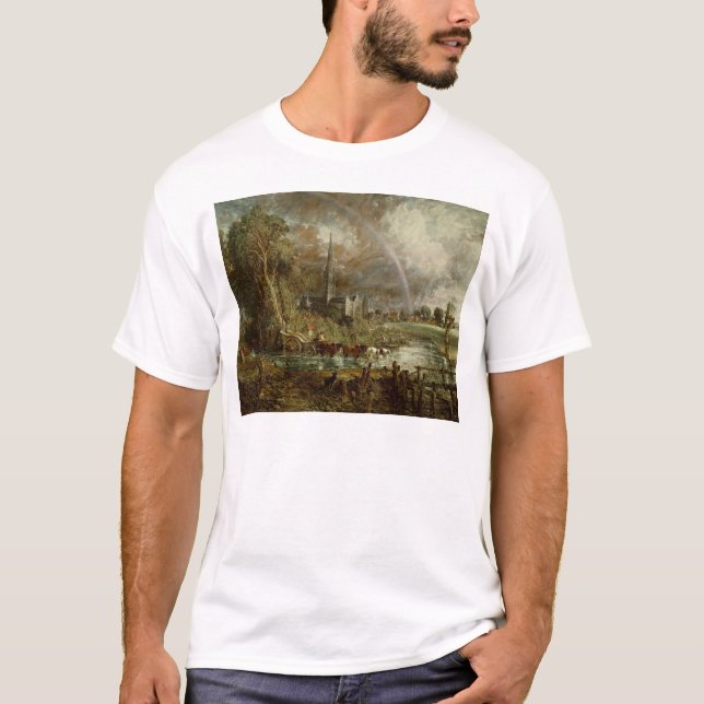 T-shirts Catedral de John Constable | Salisbúria do (Frente)