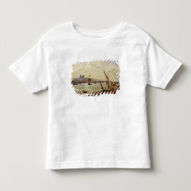 T-shirts Catedral de Rochester e castelo, c.1820-30 (óleo (Frente)